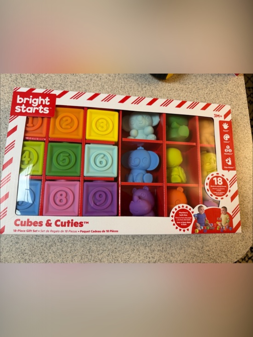 Bright Starts Cubes & Cuties Stacking Playset in Multicolor
